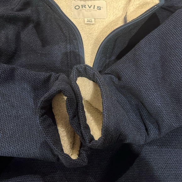 The Orvis Men's Fleece Lined Quarter 1/4 Zip Pullover Sweater  XL - Picture 5 of 6